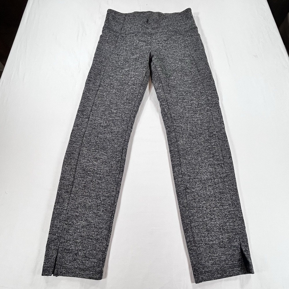 Athleta Womens Herringbone Legging Tight Yoga Fitness Pants Sz S Black & Gray